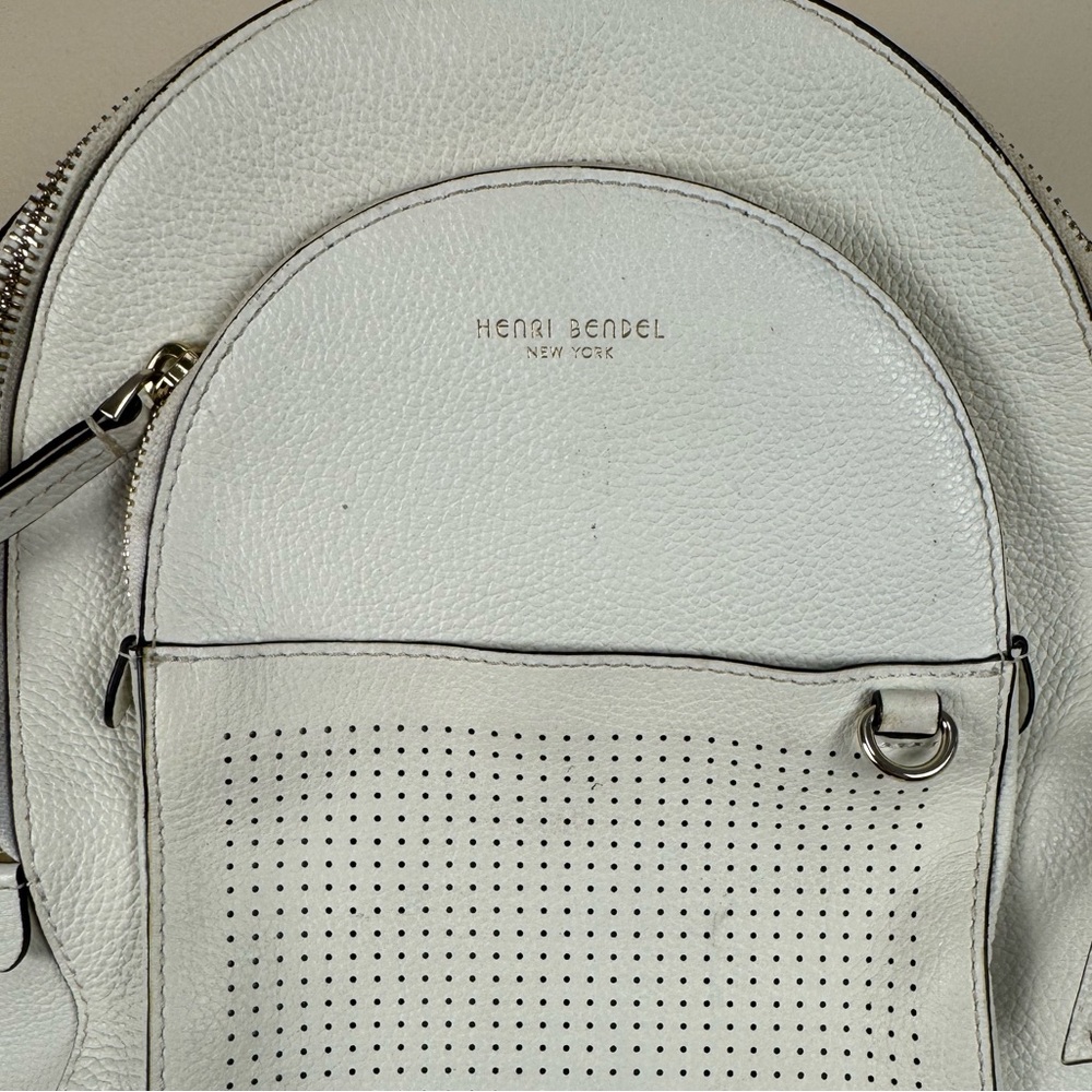Henri Bendel Influencer Mini Convertible Backpack in White - Picture 2 of 14